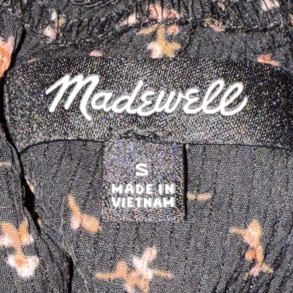 Madewell Smocked-Neck Ruffle Top In Stem Scatter, Small - Picture 5 of 6